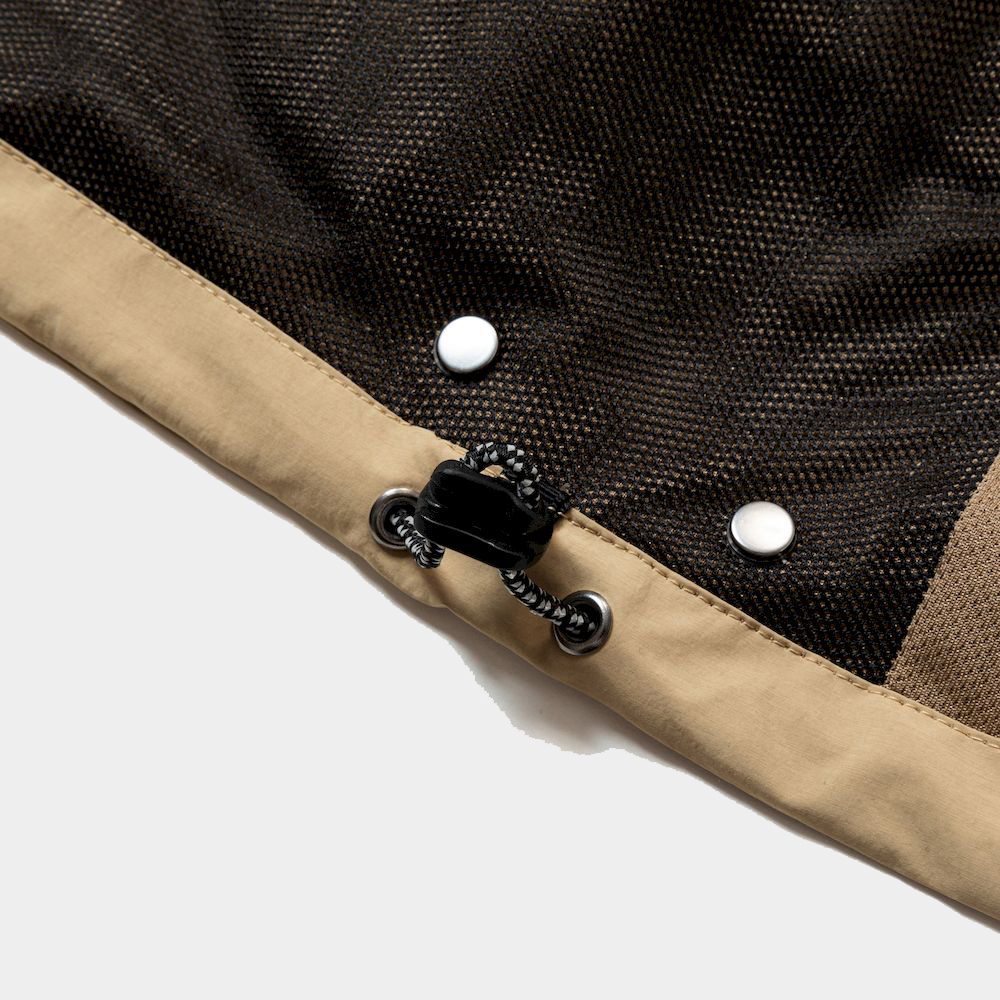 Side Slit Paper Touch Luggage Vest/Beige