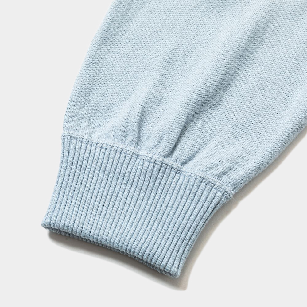 Pad Cotton Knit Sweatshirt/Sax