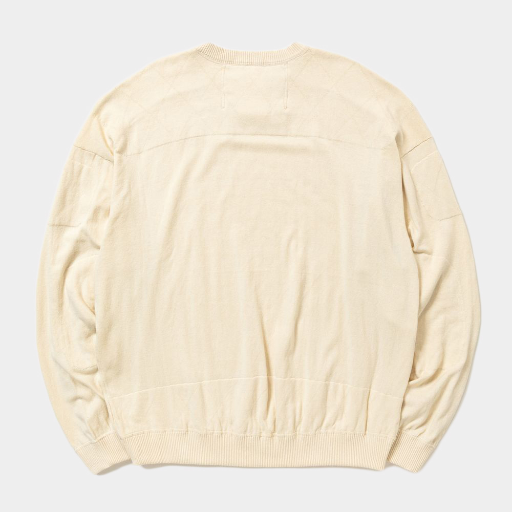 Pad Cotton Knit Sweatshirt/Bone