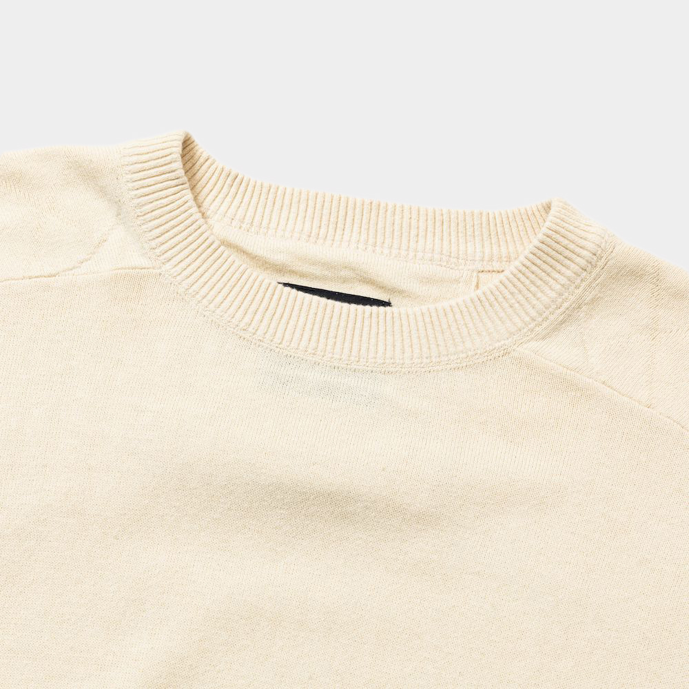 Pad Cotton Knit Sweatshirt/Bone