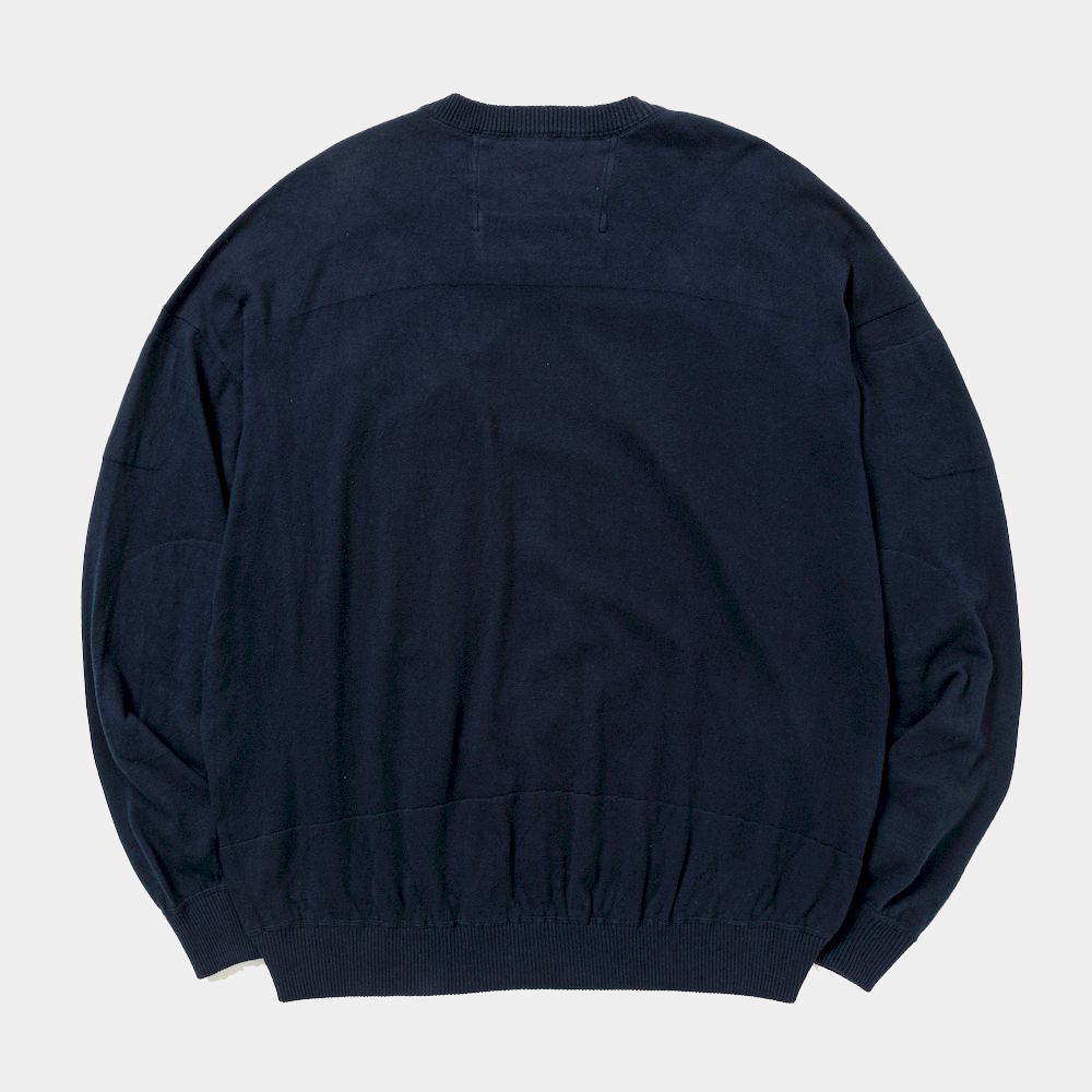 Pad Cotton Knit Sweatshirt/Navy