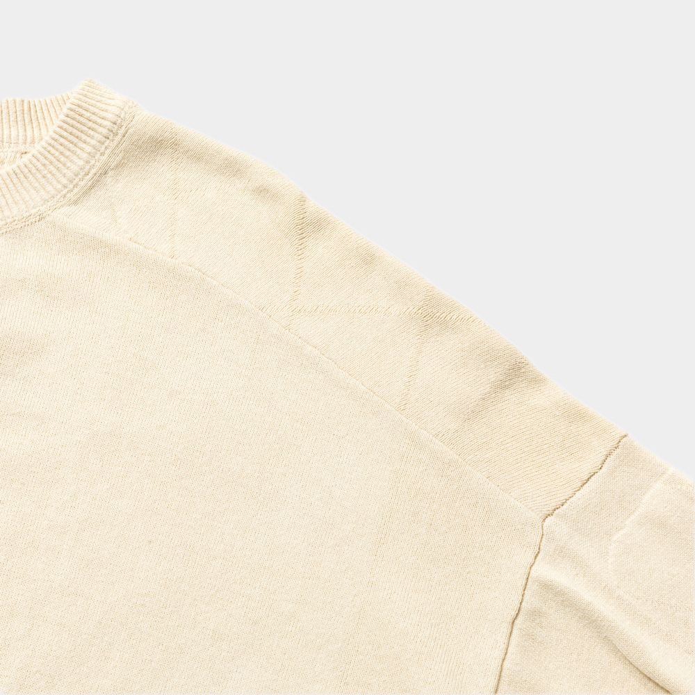 Pad Cotton Knit Sweatshirt/Bone