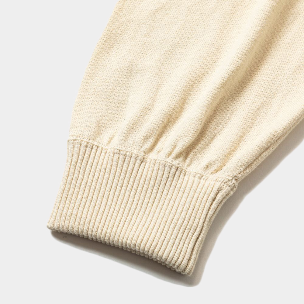 Pad Cotton Knit Sweatshirt/Bone