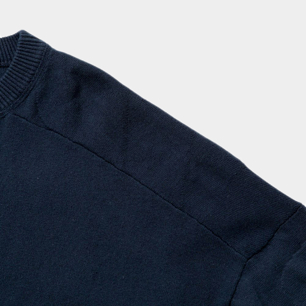 Pad Cotton Knit Sweatshirt/Navy