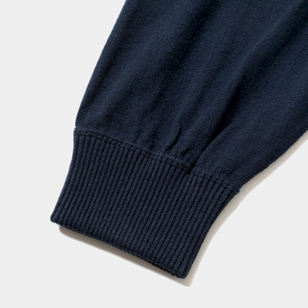 Pad Cotton Knit Sweatshirt/Navy