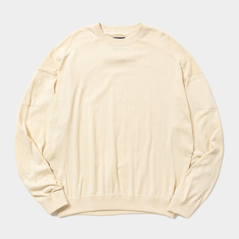 Pad Cotton Knit Sweatshirt/Bone