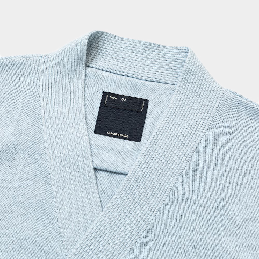 Cotton Double Knit Cardigan/Sax