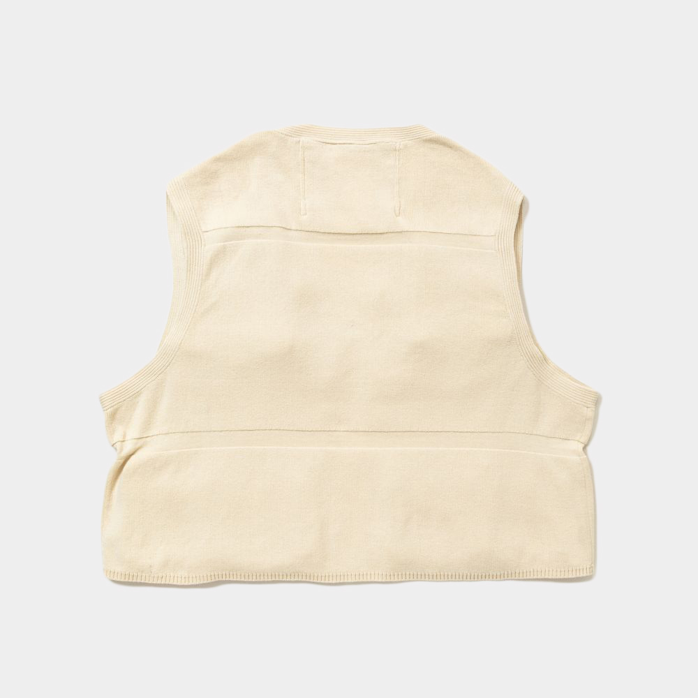 Cotton Knit Luggage Vest/Bone