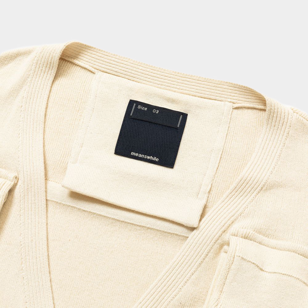 Cotton Knit Luggage Vest/Bone