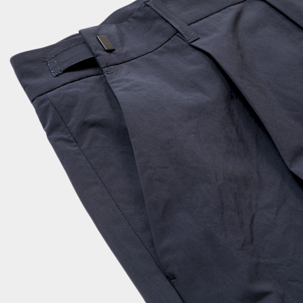 Side Zip Paper Touch Slacks/Navy