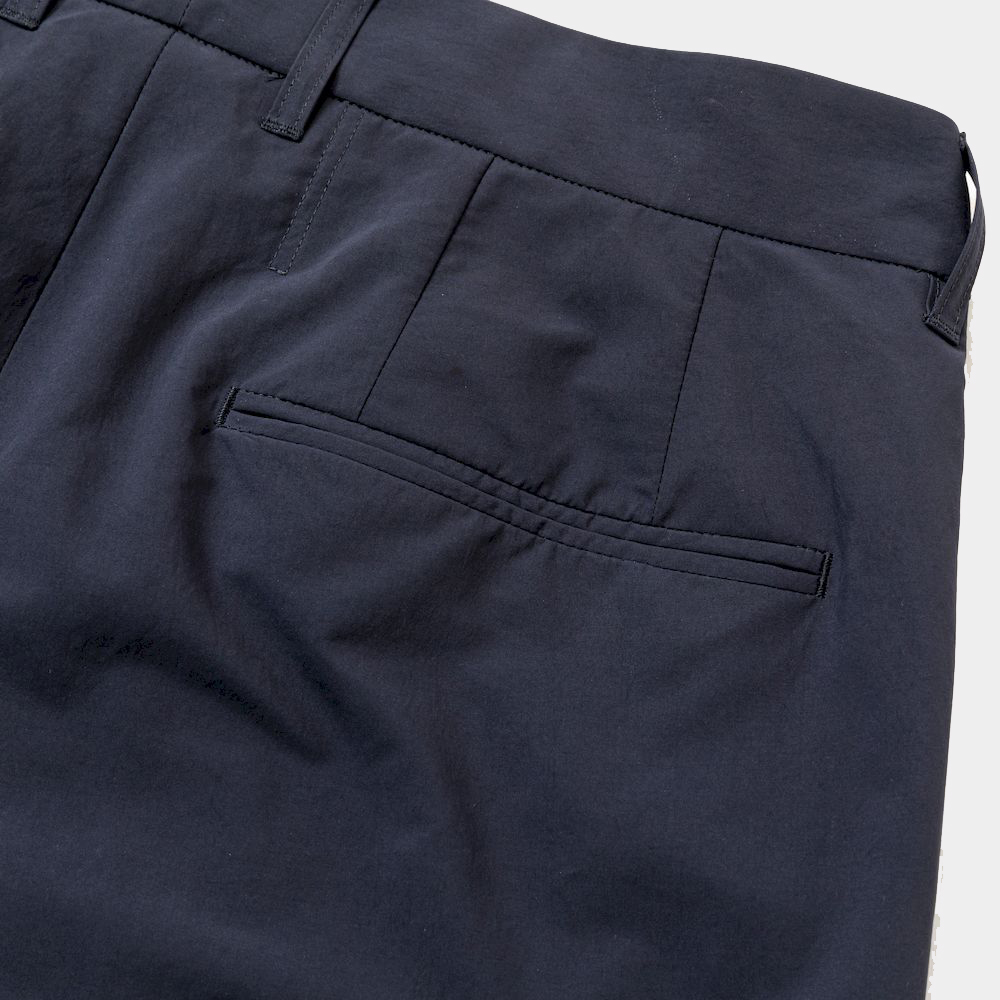 Side Zip Paper Touch Slacks/Navy