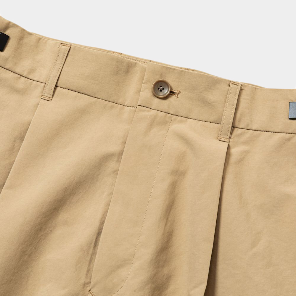 Side Zip Paper Touch Slacks/Beige