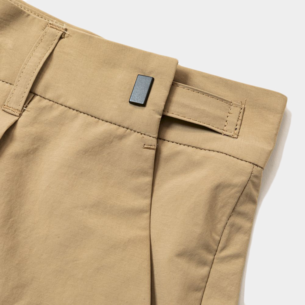 Side Zip Paper Touch Slacks/Beige