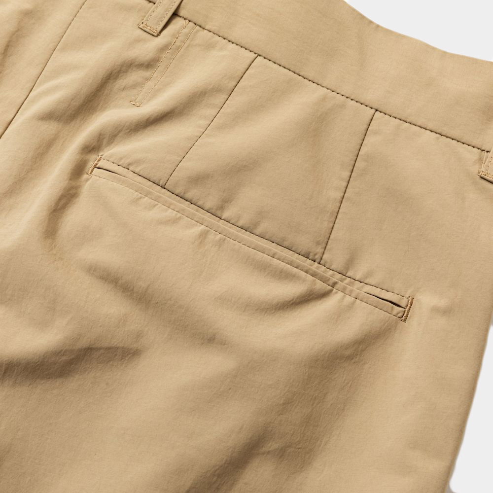 Side Zip Paper Touch Slacks/Beige