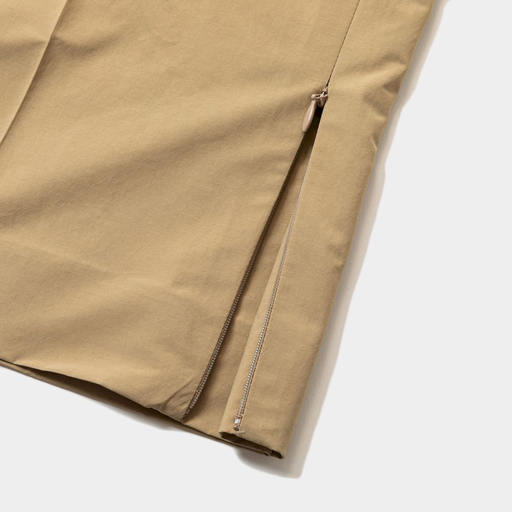 Side Zip Paper Touch Slacks/Beige