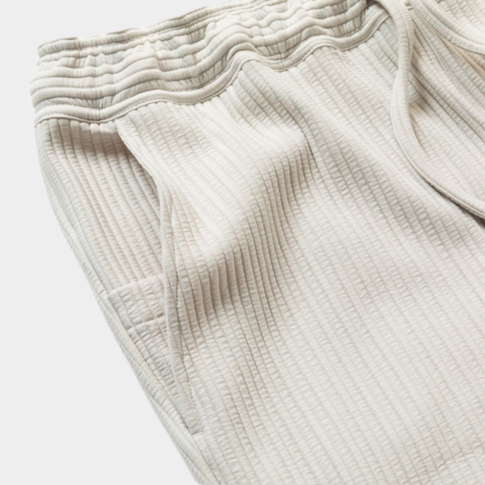 Uneven Fabric Slim Easy PT/Bone
