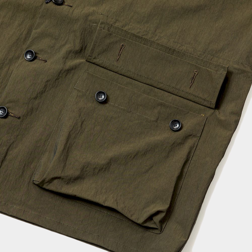 Dope Dyed Hooded Blouson/Fog Brown