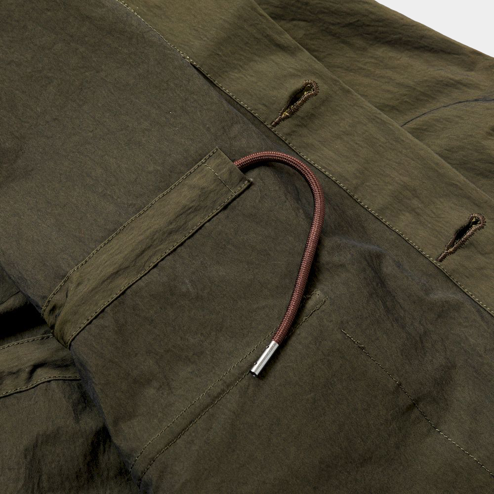 Dope Dyed Hooded Blouson/Fog Brown