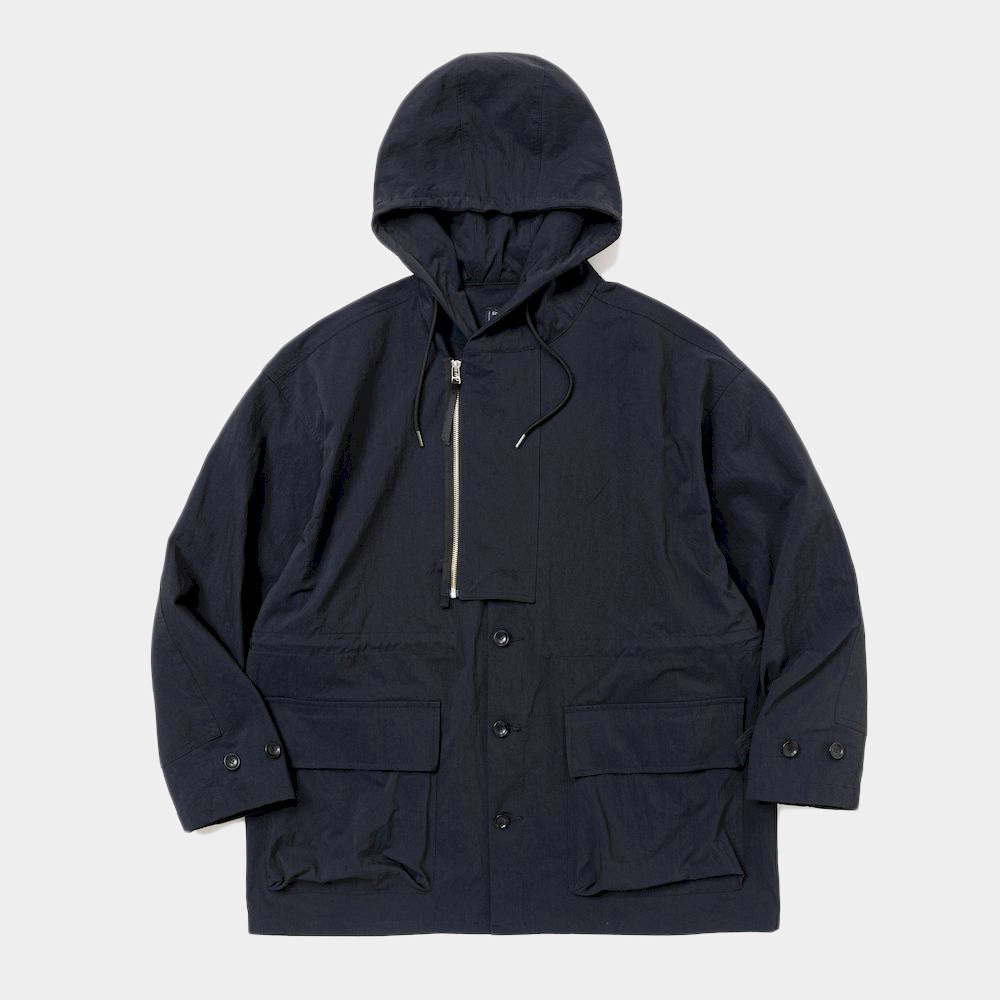 Dope Dyed Hooded Blouson/Off Black