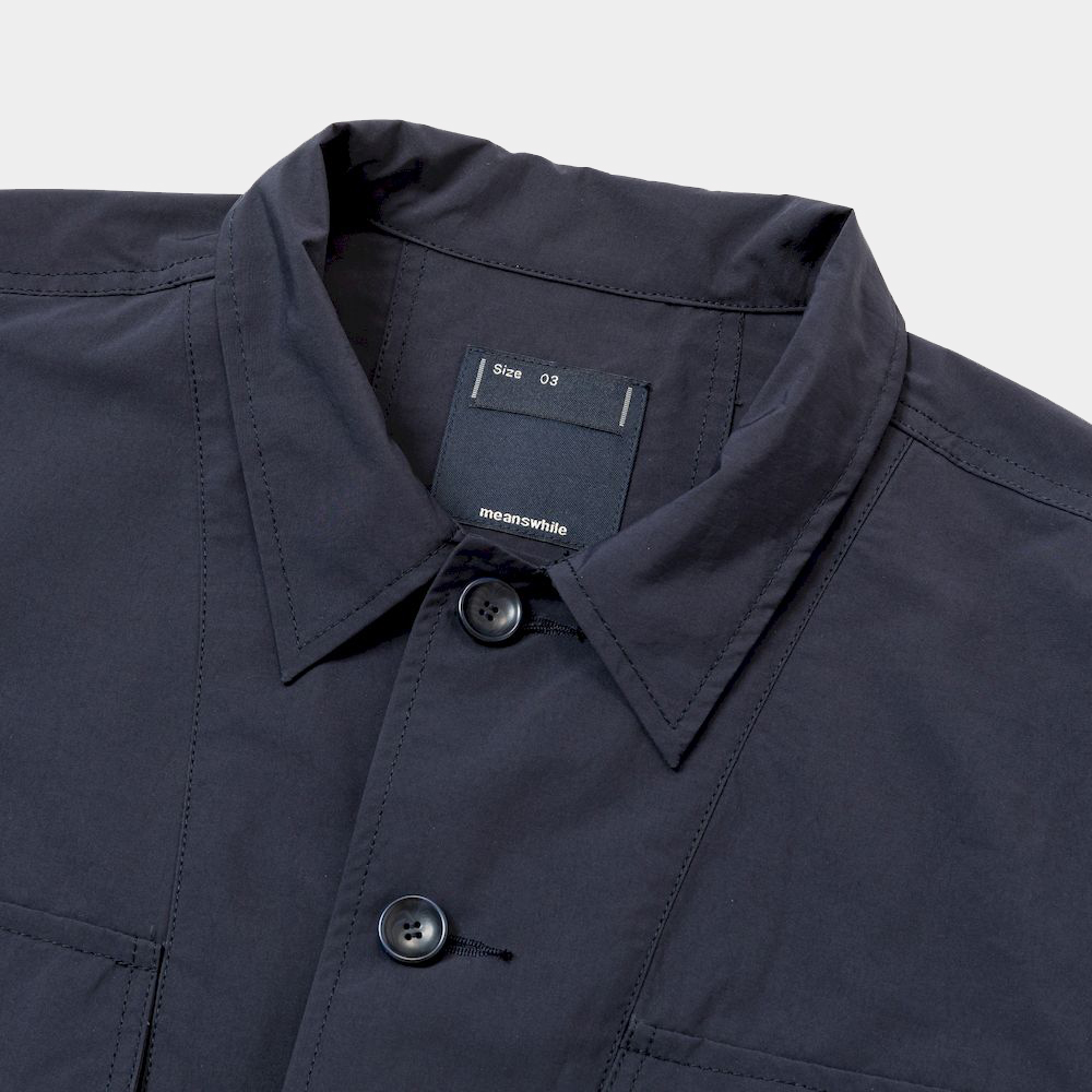 Paper Touch Feather Blouson/Navy