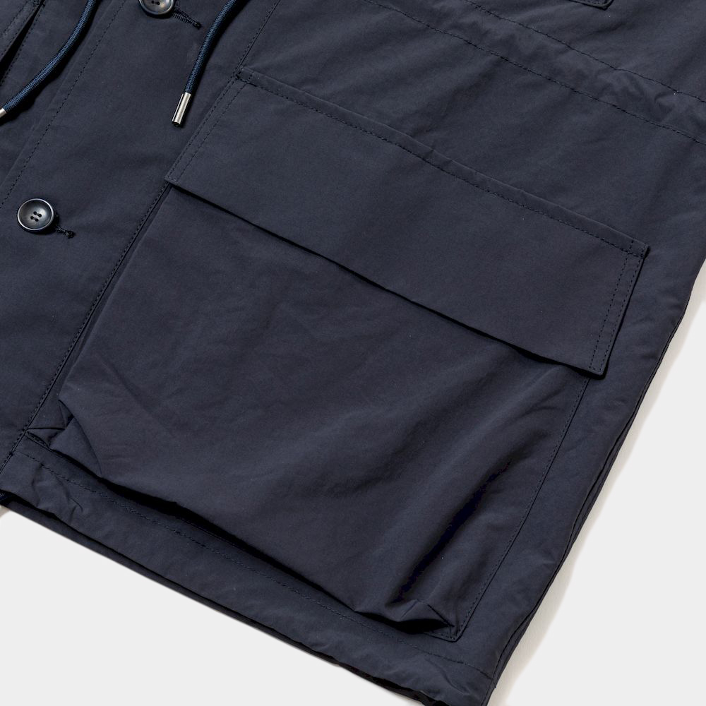 Paper Touch Feather Blouson/Navy