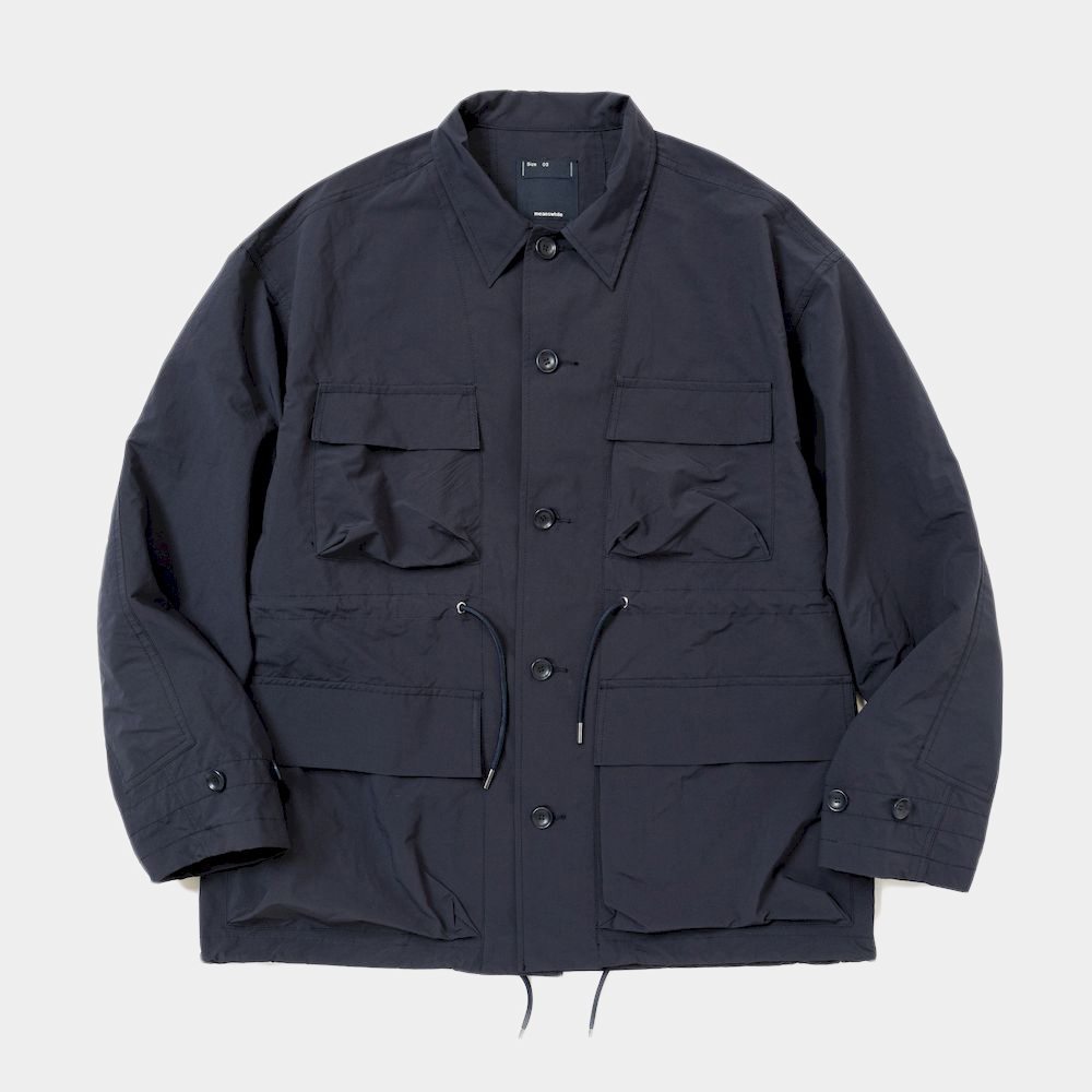 Paper Touch Feather Blouson/Navy