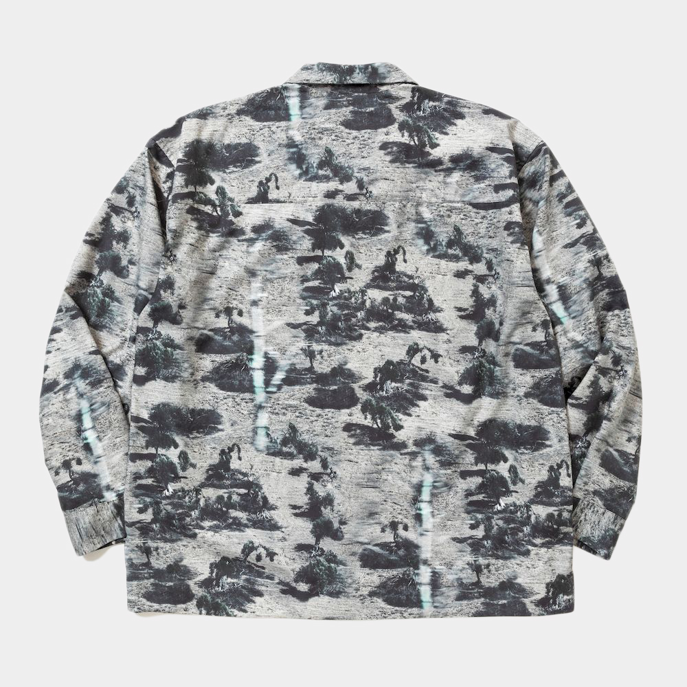 Side Slit Open Collar L/S SH / Monotone