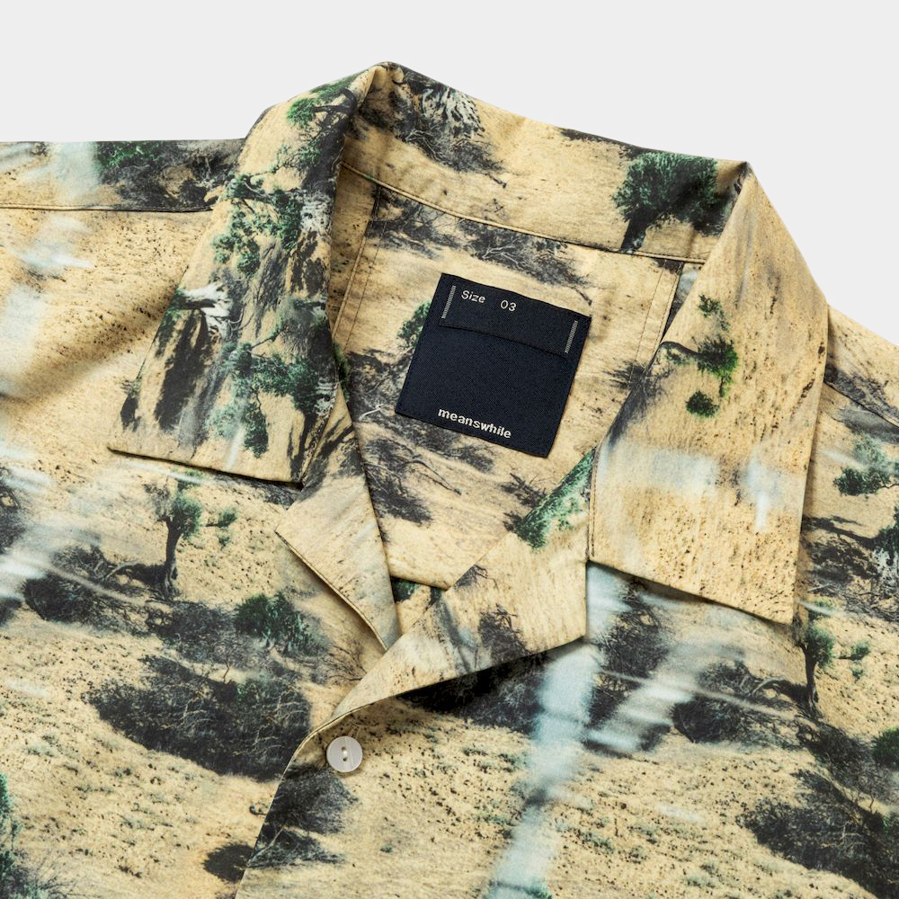 Side Slit Open Collar SH/Sand