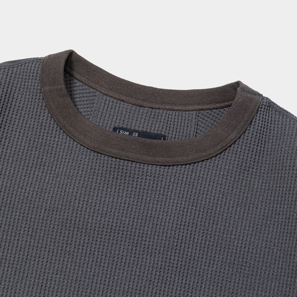 SOLOTEX Waffle L/S Tee/Charcoal