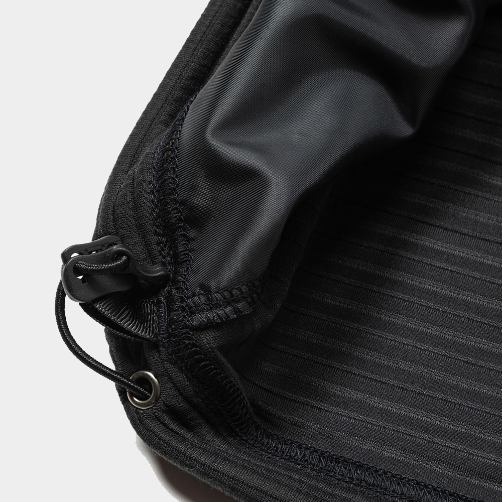 Uneven Fabric Anorak Parka/Off Black
