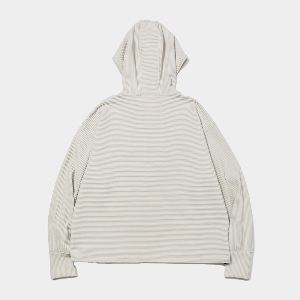 Uneven Fabric Anorak Parka/Off White