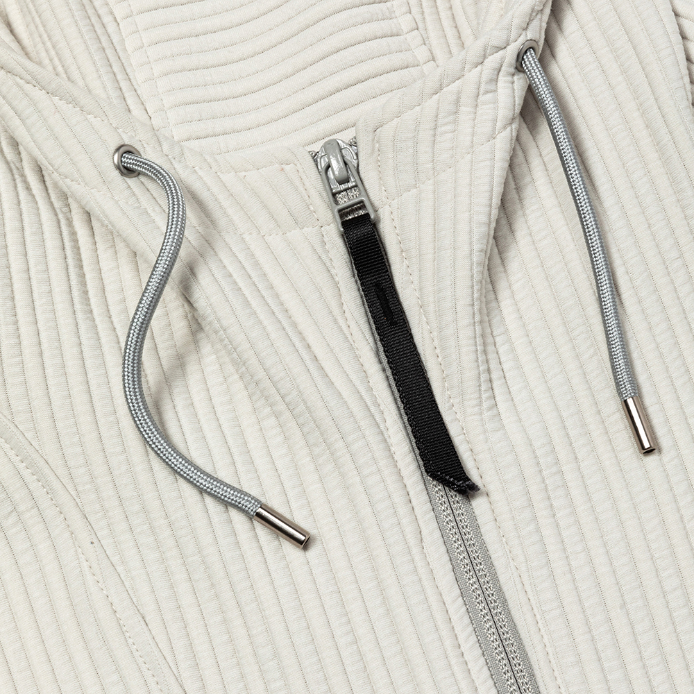 Uneven Fabric Anorak Parka/Off White