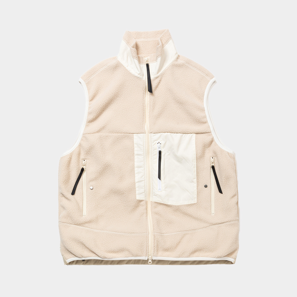 Polartec® Fleece Overwrap Vest/Taupe