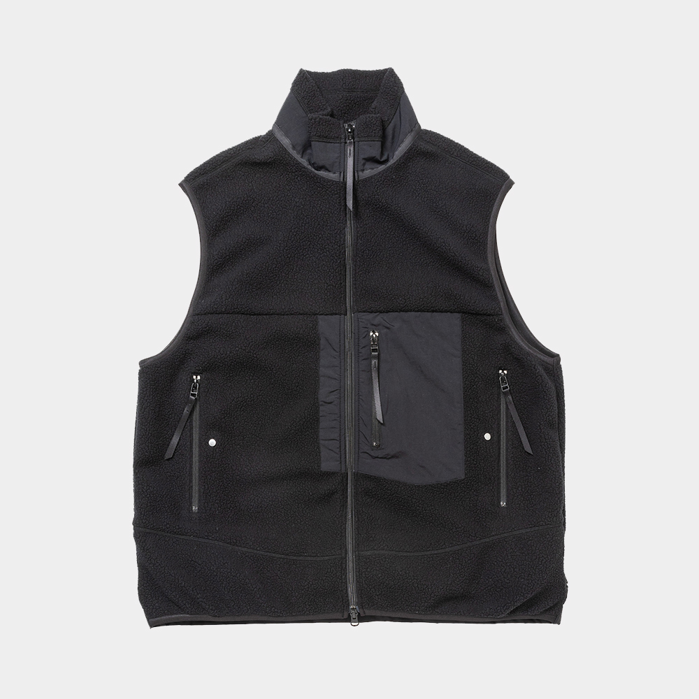 Polartec® Fleece Overwrap Vest/Off Black