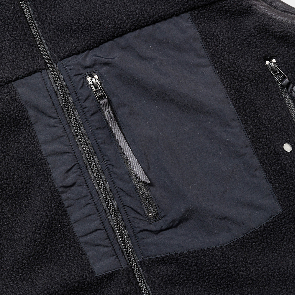 Polartec® Fleece Overwrap Vest/Off Black