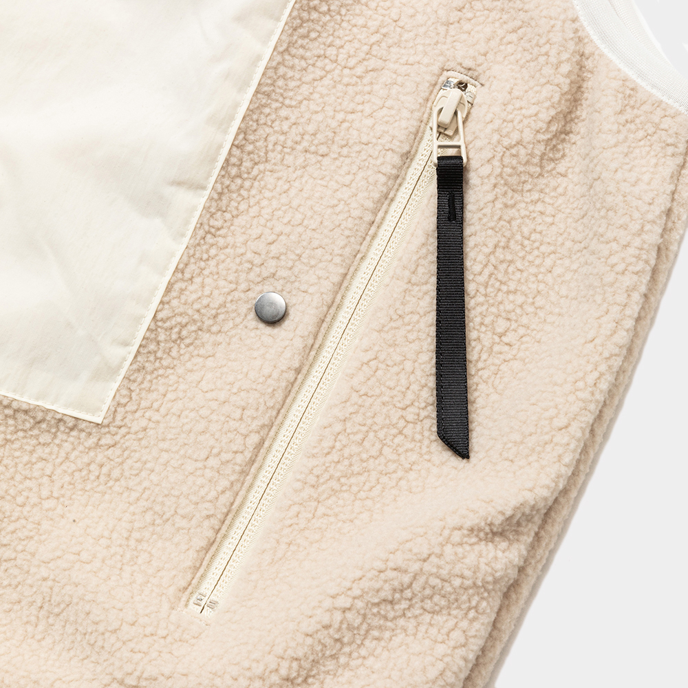 Polartec® Fleece Overwrap Vest/Taupe