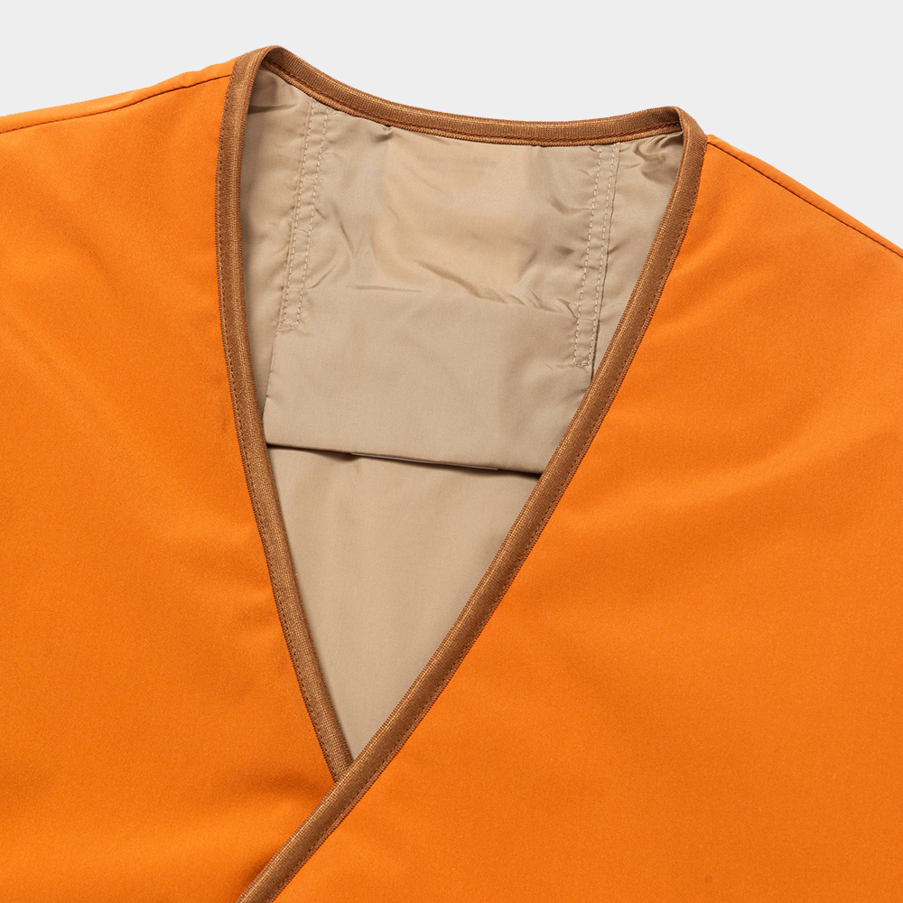 Padding Double-Breasted Cardigan/Orange
