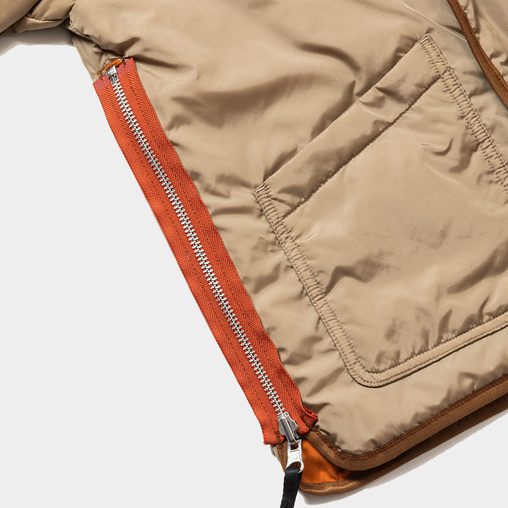 Padding Double-Breasted Cardigan/Orange