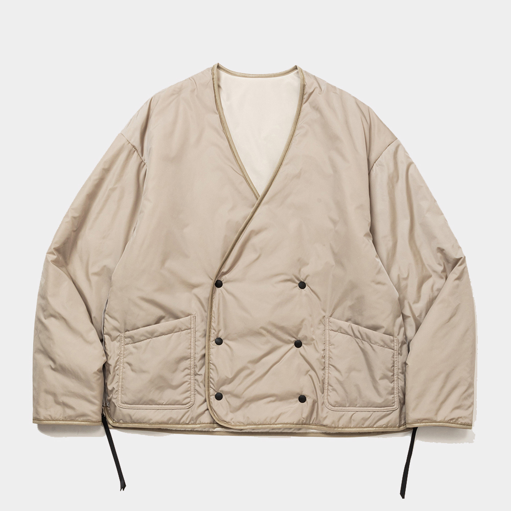 Padding Double-Breasted Cardigan/Taupe