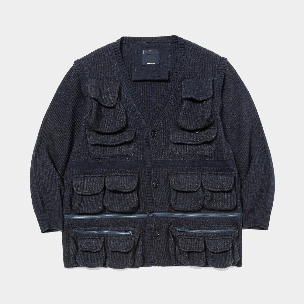 Detachable Knit Luggage JKT/Dark Navy