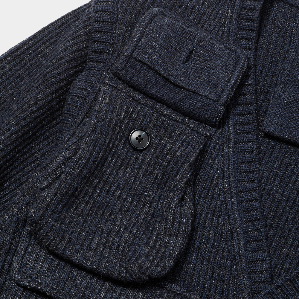 Detachable Knit Luggage JKT/Dark Navy