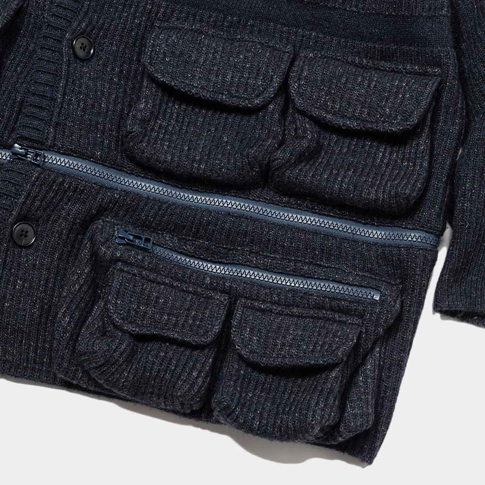 Detachable Knit Luggage JKT/Dark Navy