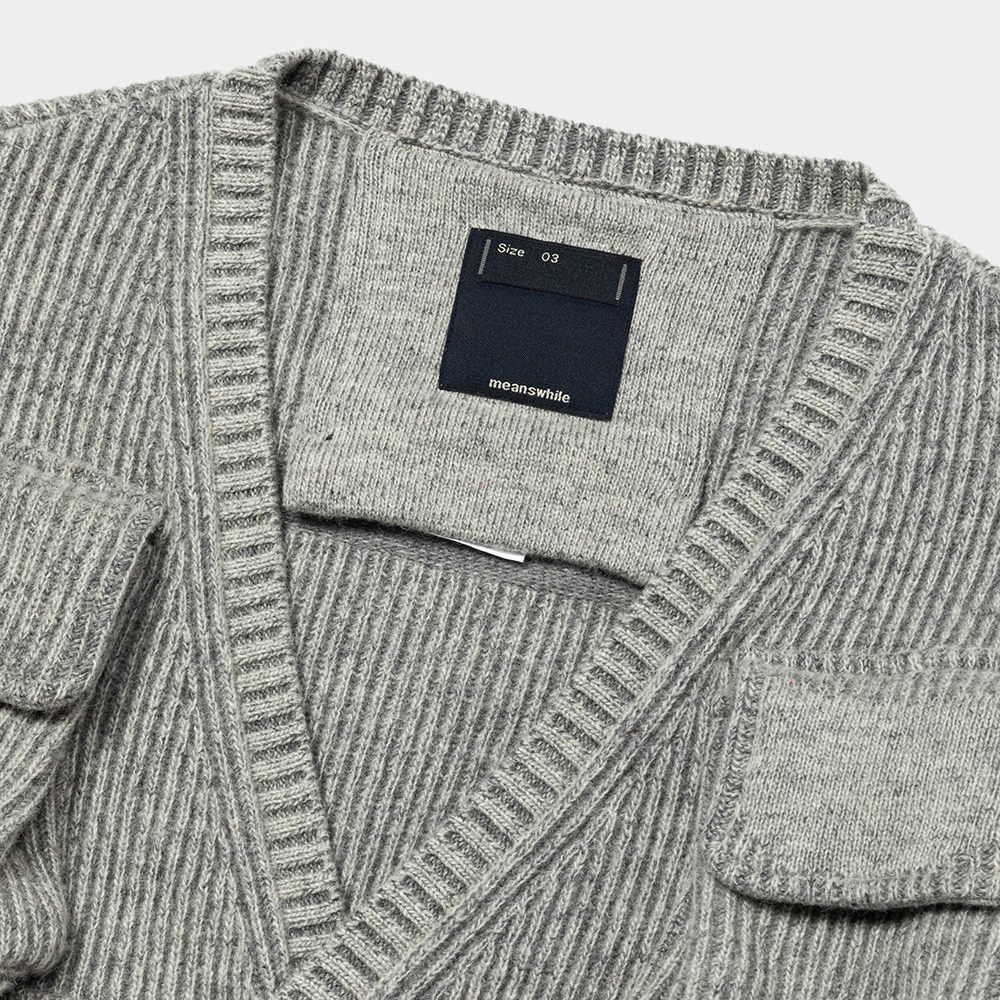 Detachable Knit Luggage JKT/Grey