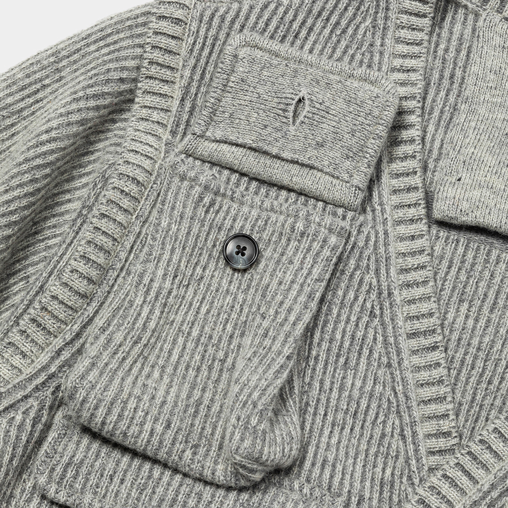 Detachable Knit Luggage JKT/Grey