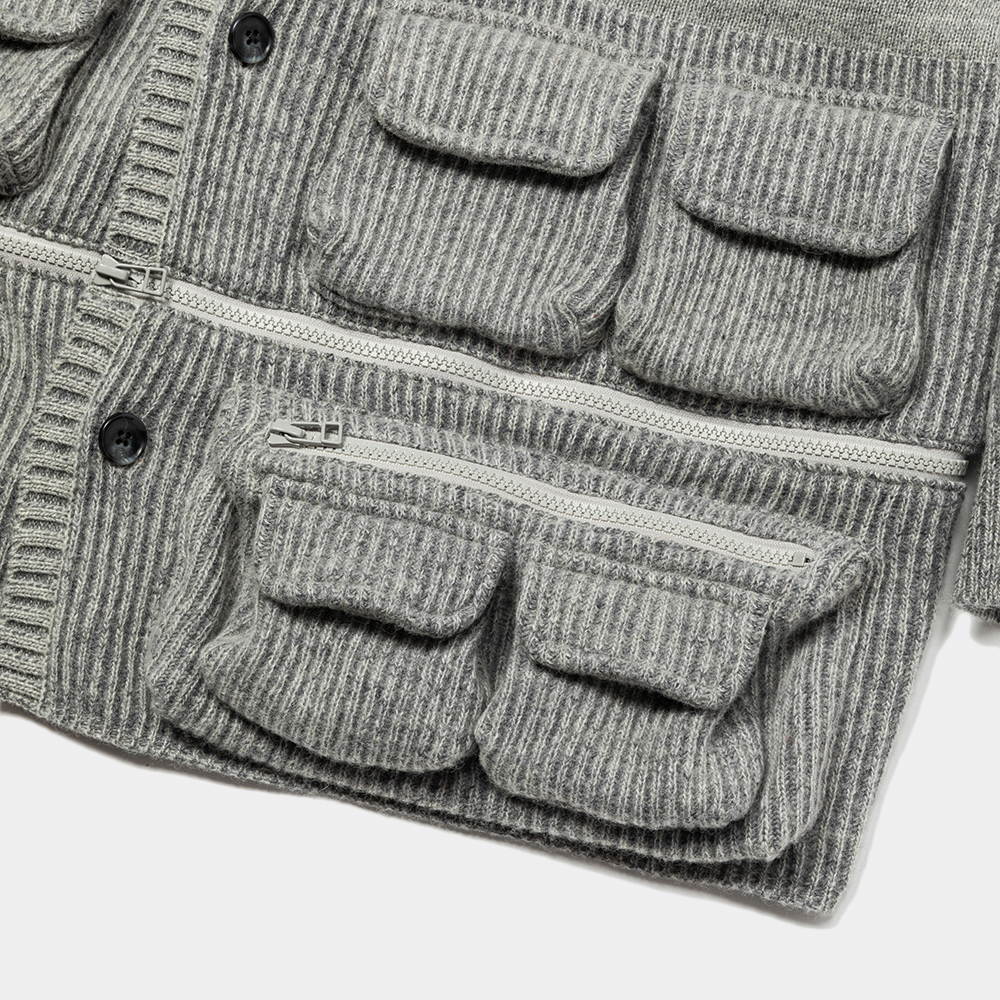 Detachable Knit Luggage JKT/Grey