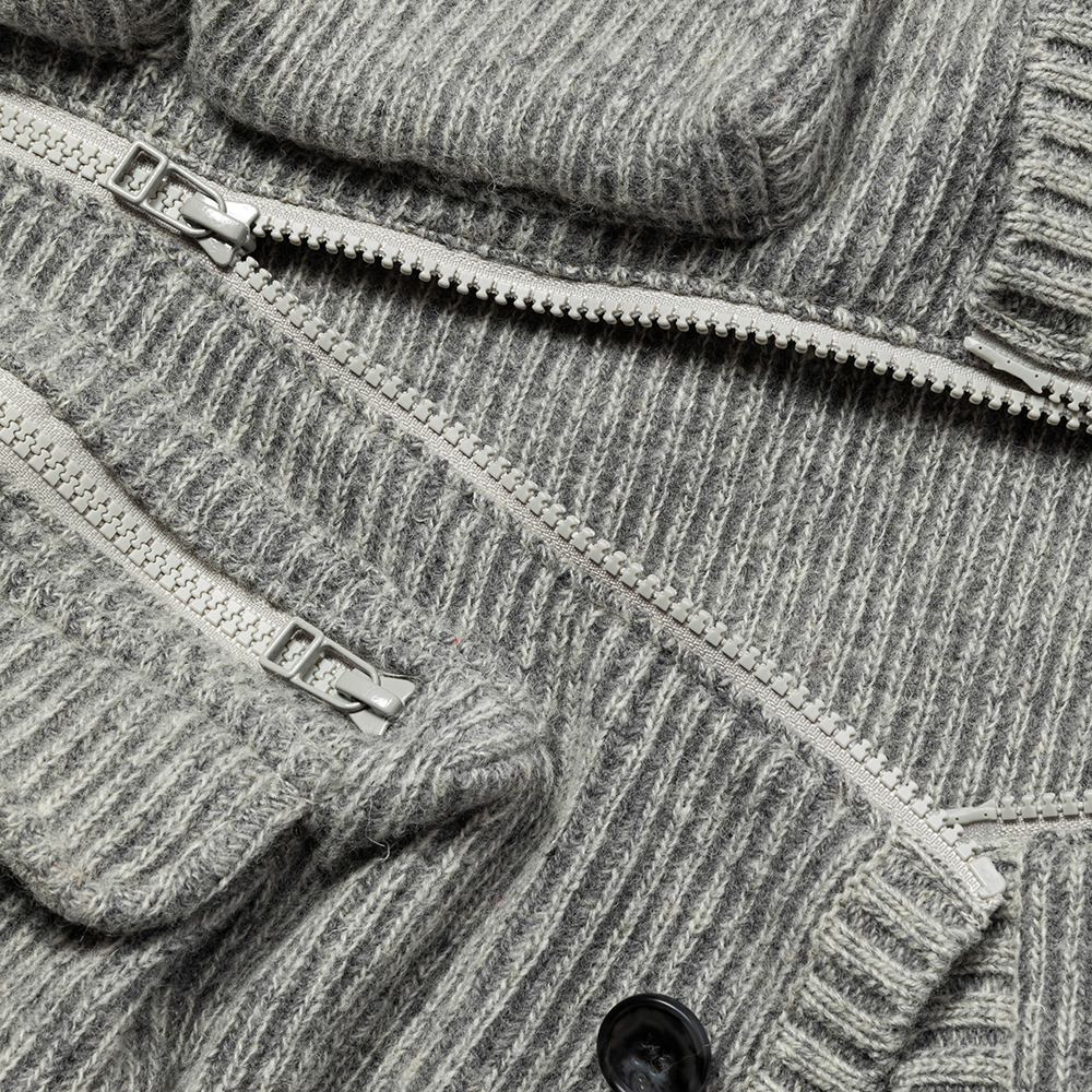 Detachable Knit Luggage JKT/Grey