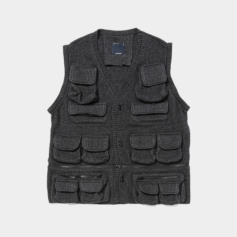 Detachable Knit Luggage JKT/Charcoal