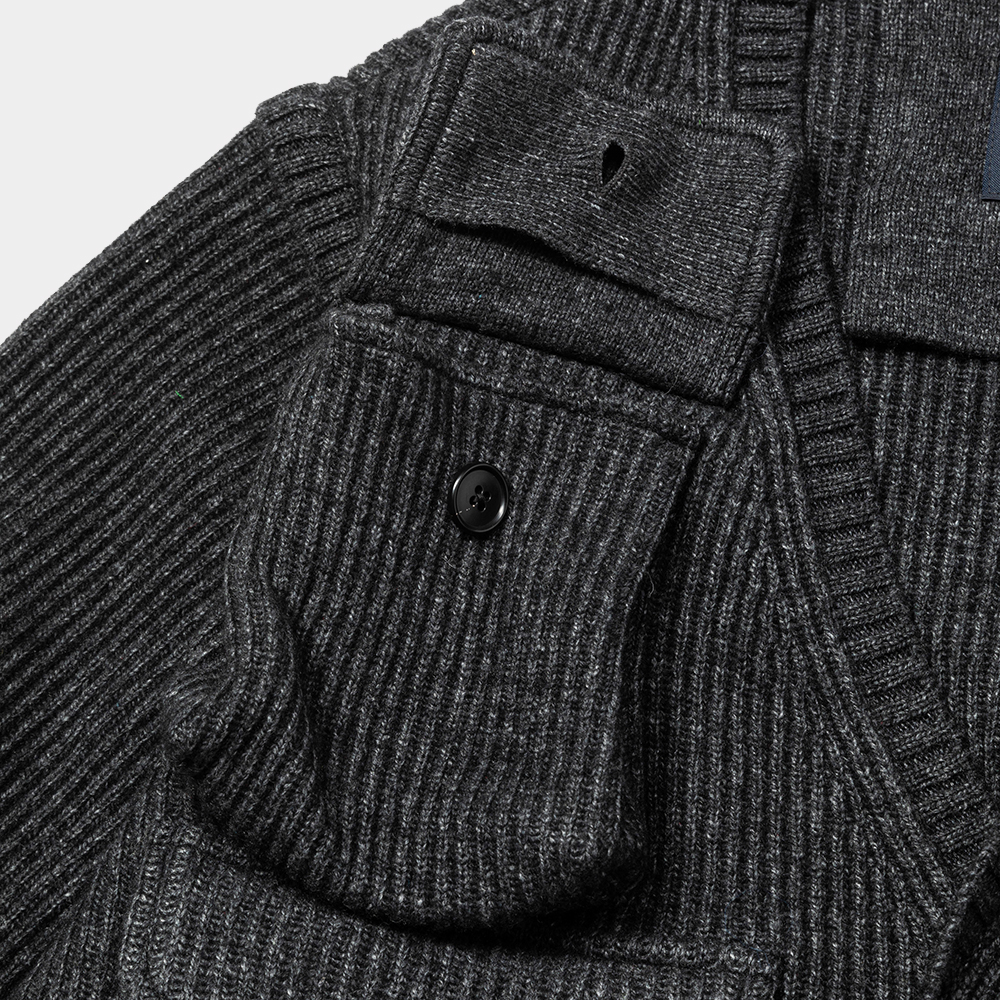Detachable Knit Luggage JKT/Charcoal