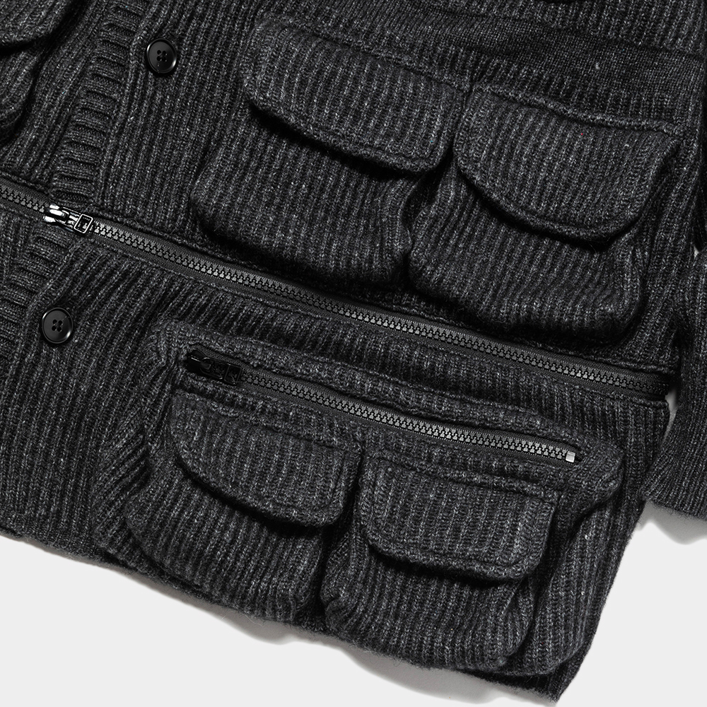 Detachable Knit Luggage JKT/Charcoal