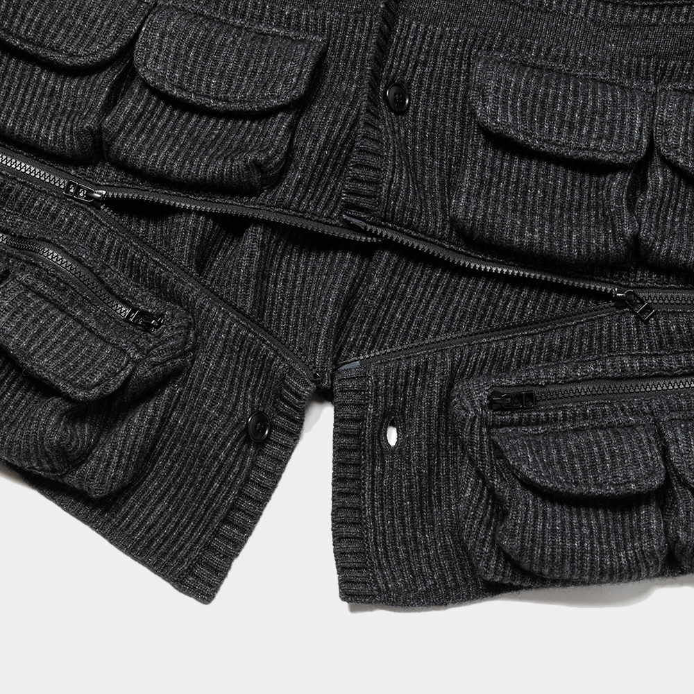 Detachable Knit Luggage JKT/Charcoal